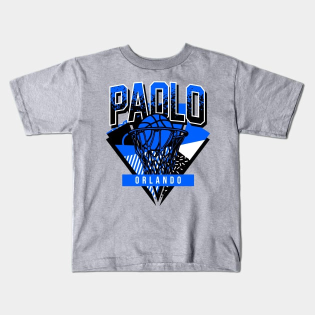 Paolo Retro Orlando Basketball Throwback Kids T-Shirt by funandgames